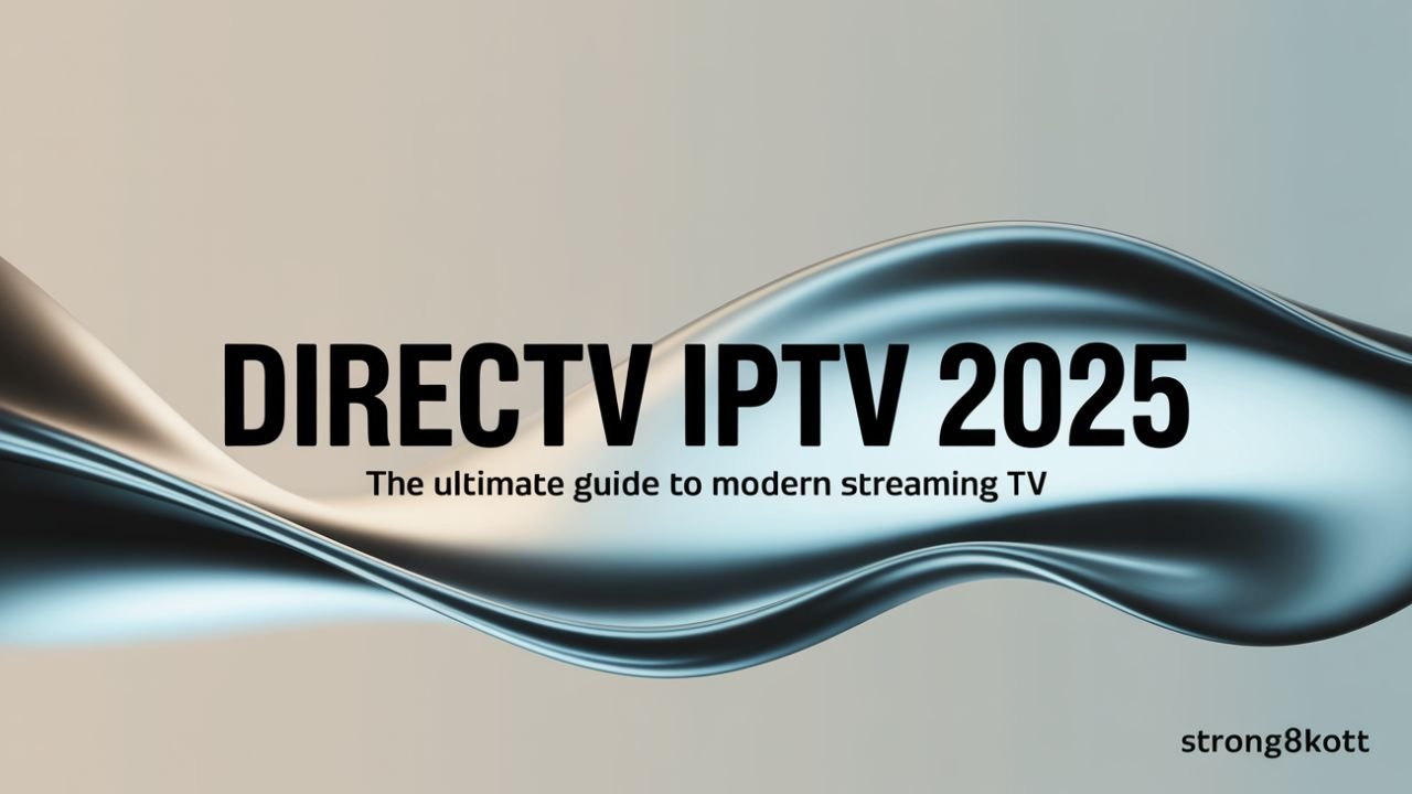 DIRECTV IPTV 2025 featured image showing modern streaming design with bold title and tech background.