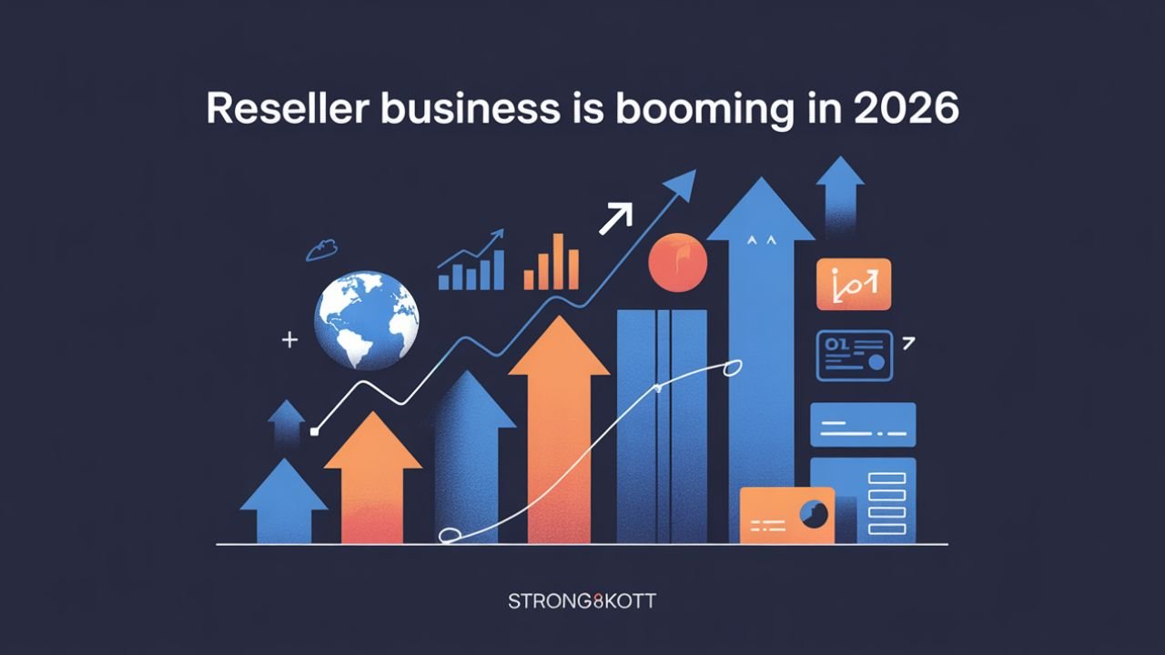 Graphic showing upward growth trends for the reseller business in 2026.