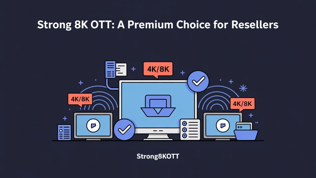 Illustration representing IPTV quality and stability for Strong 8K OTT.