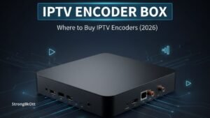IPTV encoder box featured image with where to buy IPTV encoders title.