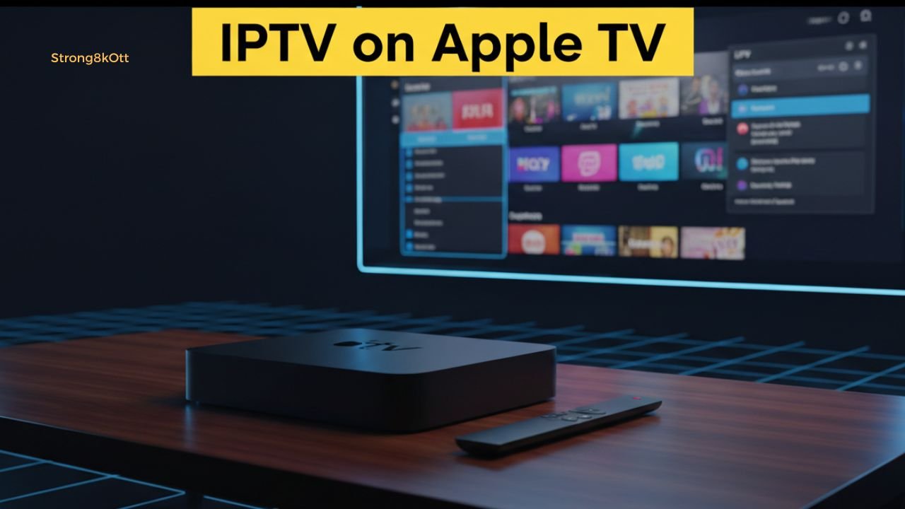 IPTV on Apple TV featured image with Apple TV device